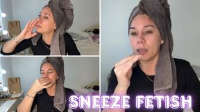 Sneezing with a Towel Wrapped Around My Head