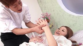 uncensored jav cheating creampie sex for small tits wife at massage parlour
