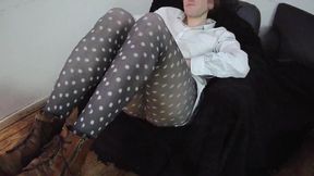 Blonde Whiteboy Sucking BBC Dildo in Hard-core Leggings