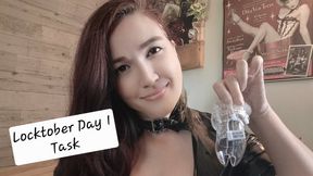 Locktober Day 1 Task for Chastity Subs