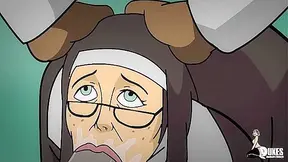 Massive Ebony Dick Dominates Sassy Nun Submissive MILF in Horny Hentai Action