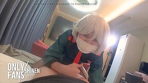 Japanese anime cosplay: gundam miorine part 6 - handjob and fucking