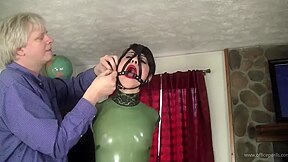 Ring Gagged Latex Drooler