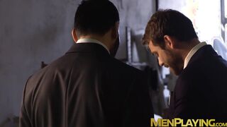 Classy stud sucks dick and spreads asscheeks for anal fuck