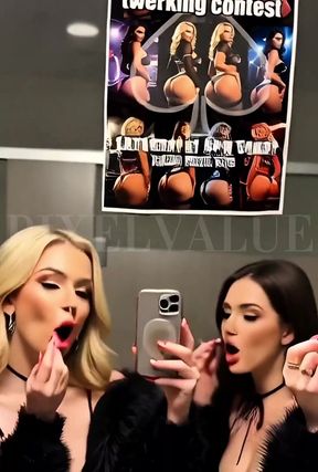 Sassy blonde mocks small dick at club