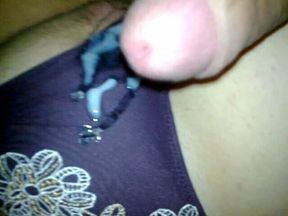 Cumming on Purple Panties