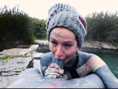 Hot spring anal outdoor fuck with Anuskatzz