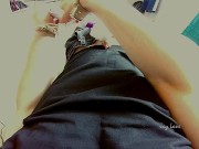 Jay Lane handcuffed and milking their cum with a wand vibrator