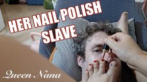 Queen Nana Uses White Slave Ari's Face to Apply Her Nail Polish - Nail Polish Only - 720p