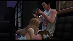 Sucking My Gamer Boyfriend'_s Dick While Playing - Steven Sex Scene Only