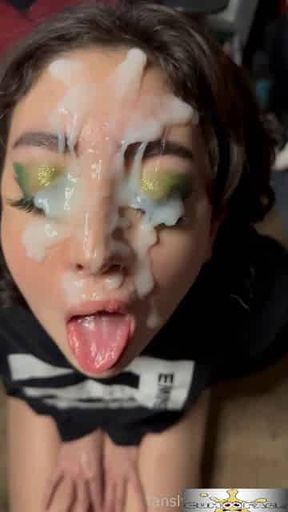 Ugly face blasted, massive load, thick sticky cum 8