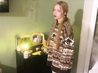 The cute teen was punished for her impertinence and compelled to kneel, Spitting and Humiliation
