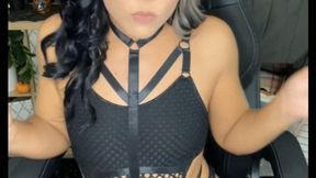 Black fishnet bodysuit and thigh highs Newport 100