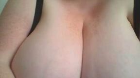 Huge tittied webcam slut flaunts her flawless rack