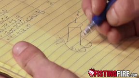 Cute employee Tony Orlando dreams of a big dick inside him while in the office