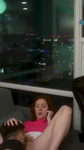 Cherry-Candle and Dave invite Jewelz Blue for a Threesome in a Penthouse   Clip 1