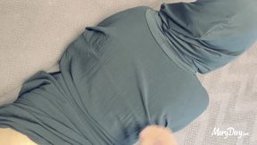 Cumshot in tight anal in hijab with cute girl