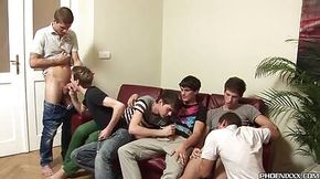 Hot twinks having a naughty orgy