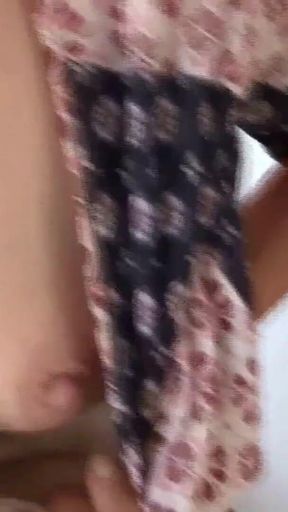 Hairy, Mature Mother Showing off in Front of Her Son's Friends to Masturbate