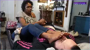 Perfect Indian/Ebony Goddess Phoenix gives Foot Smelling Handjob with Huge Cumshot