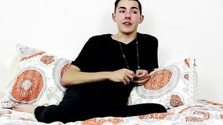 Adorable Connor talks about himself and jerks off his cock