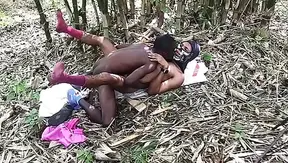 Sex in the forest full of bamboo and wildlife