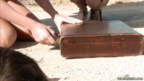 ”Blondes in escape anal sex in bondage”