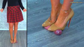 D42 Split Cam - Dancing On Your Cock & Balls In My Nude Louboutin Stilettos - CBT Trample Trampling Crush Ballbusting Shoe Foot Feet Heel Heels