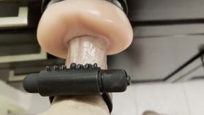 Asian twink gets destroyed by thick cock in fleshlight quickie creampie