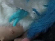 Girl cumming in slutty Wolf