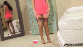 Brittany Shaes Stocking Tease