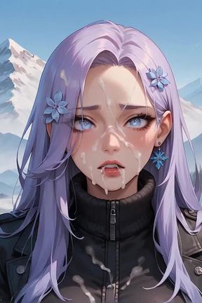 Snow Queen's Milk Spray Orgasm in Alpine Peaks