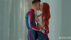 Spider-Man Gets Freaky with Siberian Siren at Home!