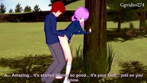 Teen Uniformed Cutie Gets Fucked Outdoors in Koikatsu Party 3D Anime Adventure