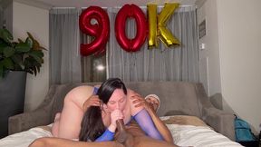 when he hit 90k i gave him my cake