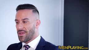 Secretary Gustavo Cruz sucked dick and banged the hairy ass of Marco Napoli