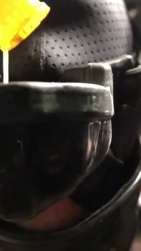 Male Slave Suspension and Cum Feeding with Piss Chaser   Clip 1