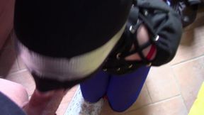 Laura XXX throated on her knees. POV