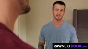 RawNextDoor.com - Quentin Gainz gives Derrick Dime the bareback fuck of his life