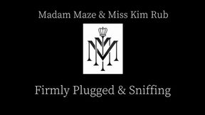 Strap on, face sitting, butt plugged slave. Dominated by two Mistress's