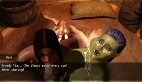 A Struggle with Sins - Gameplay - Roleplay - Tia& Maui Threesome in Hut