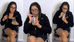 eRica thinks she is endorsing a new protein shake, drinks cum instead!