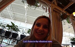 Letty black, two girls have fun with remote control vibrators in public places