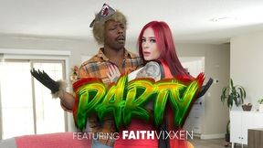 Tattooed Brunette Faith Vixxen Hard Banged By Will Tile