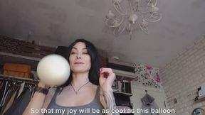Mishel tells partner how much she loves balloon fetish and makes b2p English Subs