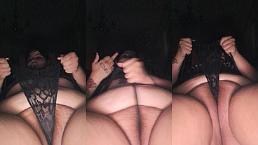 Bbw hairy pussy front wedgie