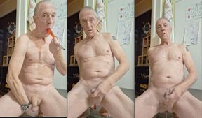 GRANDPA DILDO EXHIBITIONIST PRECUM EN CUMSHOT SEXSHOW