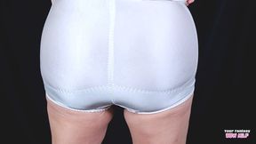 Old Lady Panties - Watch Me Put My Big Panties on Over My Mature Hairy Pussy