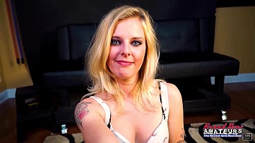 Mya Petite Blonde Coed Messy BJ Thirsty Finish Cum Swallowing!