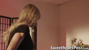 Busty Cherie DeVille and Brandi Love have a sexy massage